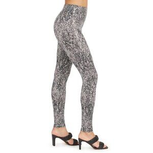 New w/Tags SPANX Faux Leather Snake Shine Leggings in Grey Snake, Small